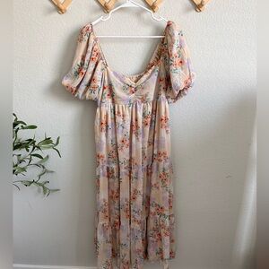Worth Collective Floral Maxi Dress Size Medium